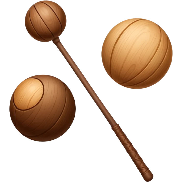 two bals and a stick emoji