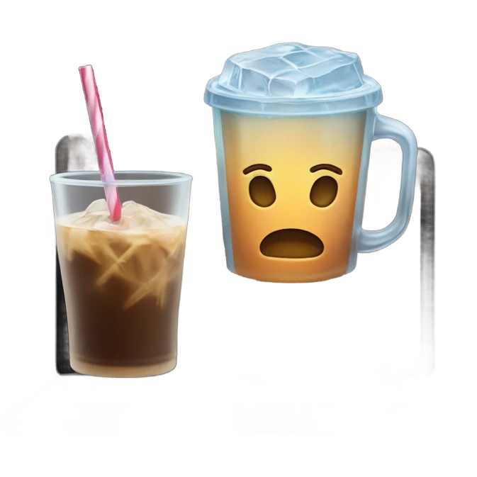 macbook and iced coffee emoji