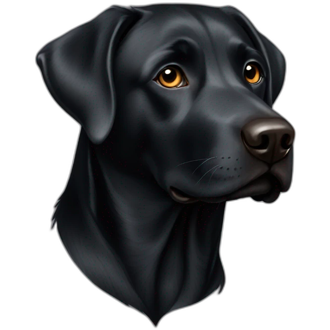 Black Labrador retrievr emoji