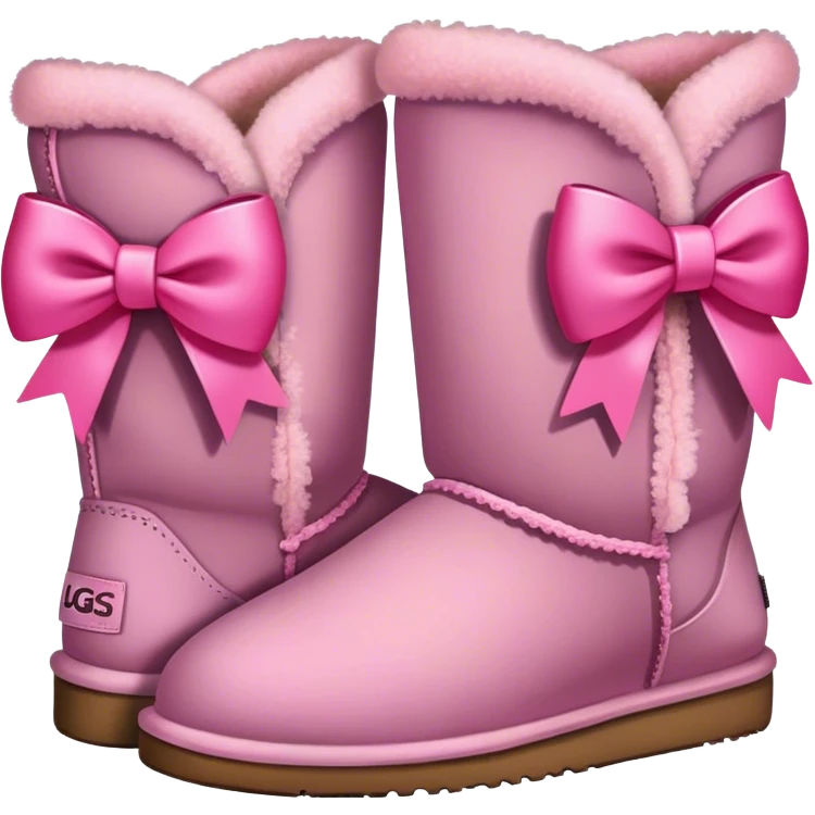 Uggs with pink bows emoji