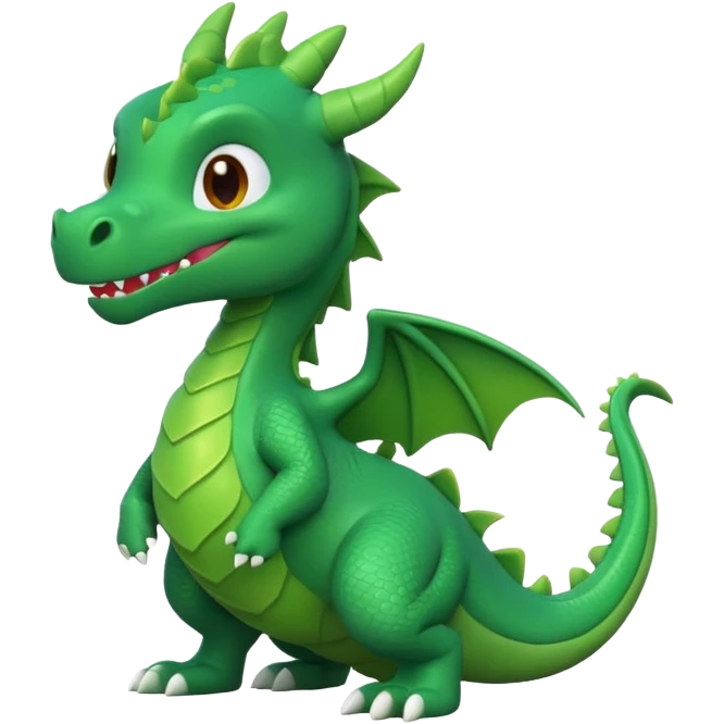 3d cute simple minimalist dragon emoji