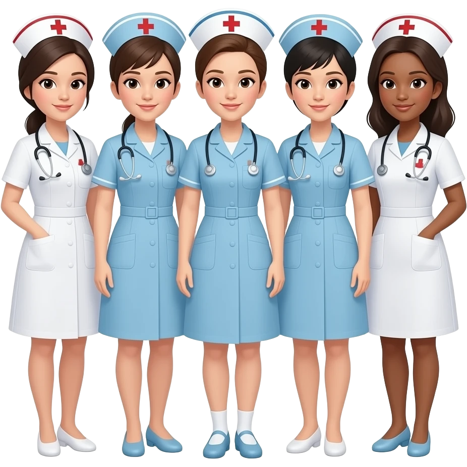 a group of nurses emoji
