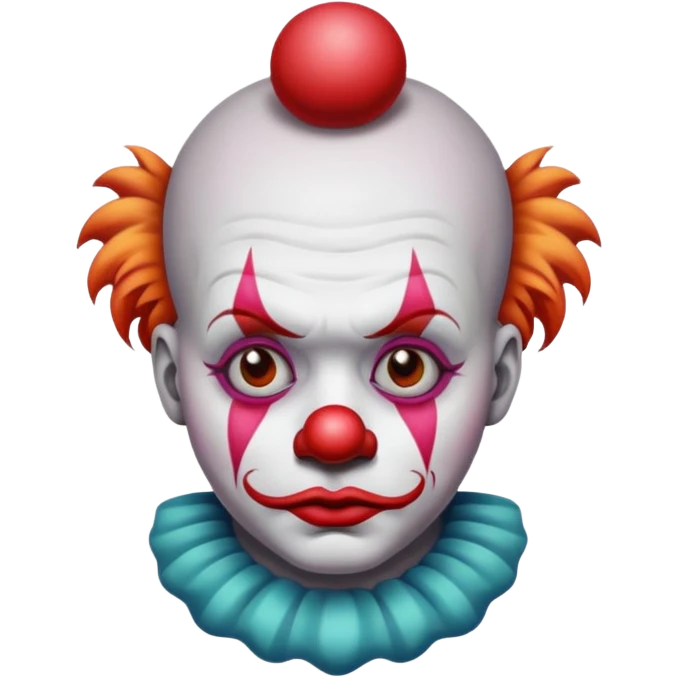 Sad clown tattoo emoji