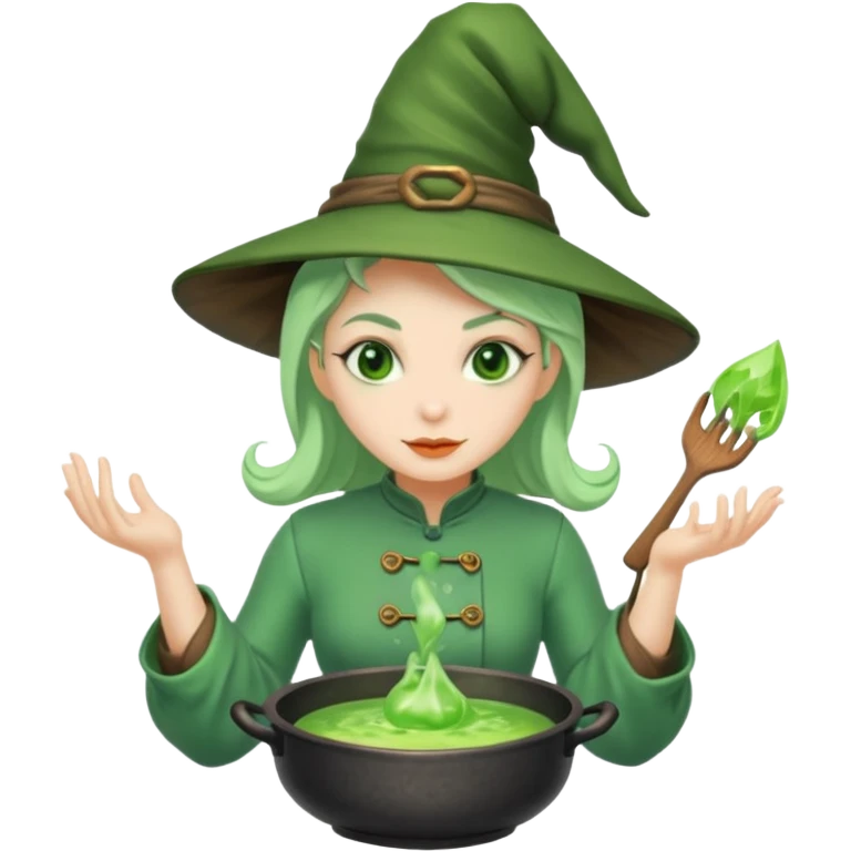 green witch cooking potion emoji