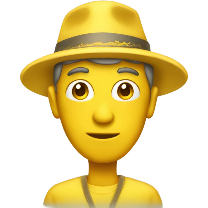 yellow guy with yellow chullo emoji