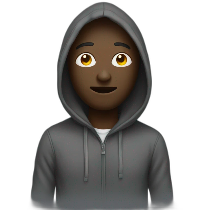 Stickman avatar in hoodie emoji