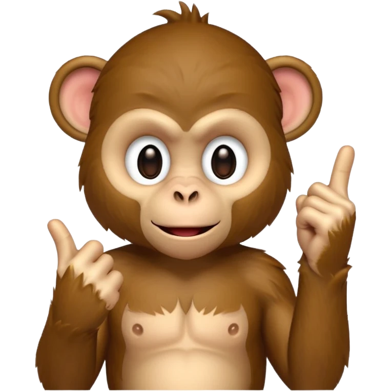Monkey sticking up middle finger emoji