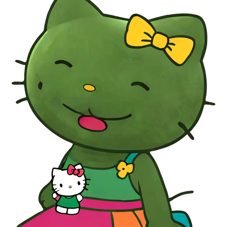 Hello kitty laughing  emoji