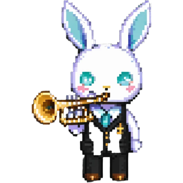Character with trumpet-shaped ears emoji