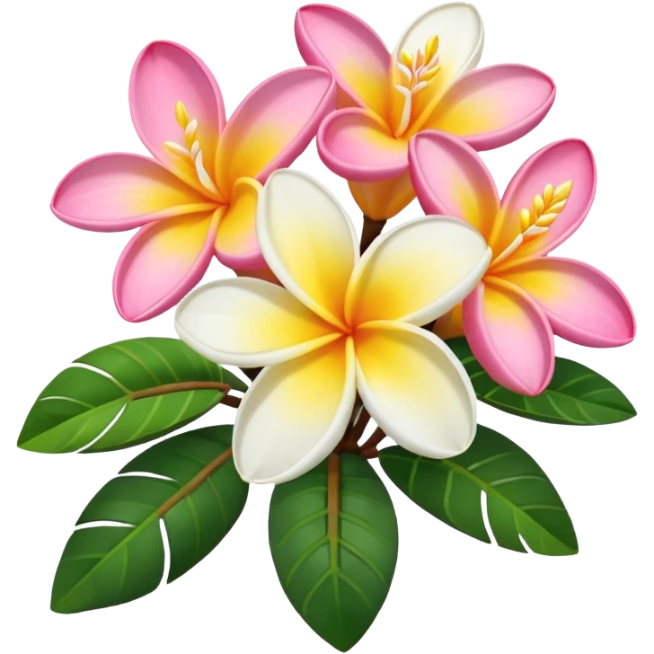 Make a bouquet of plumerias   emoji