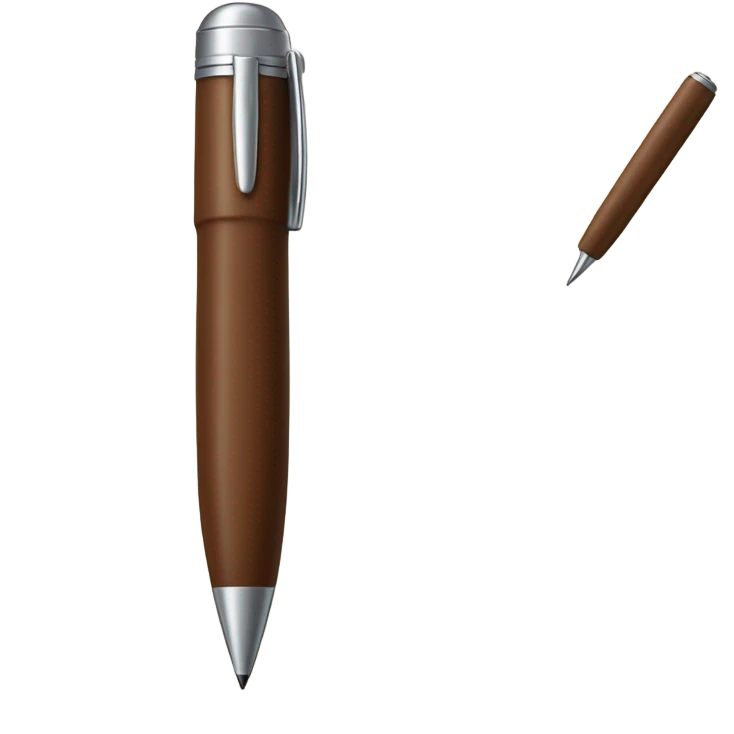 brown pen emoji