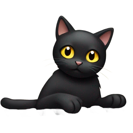 Black cat on radiator emoji