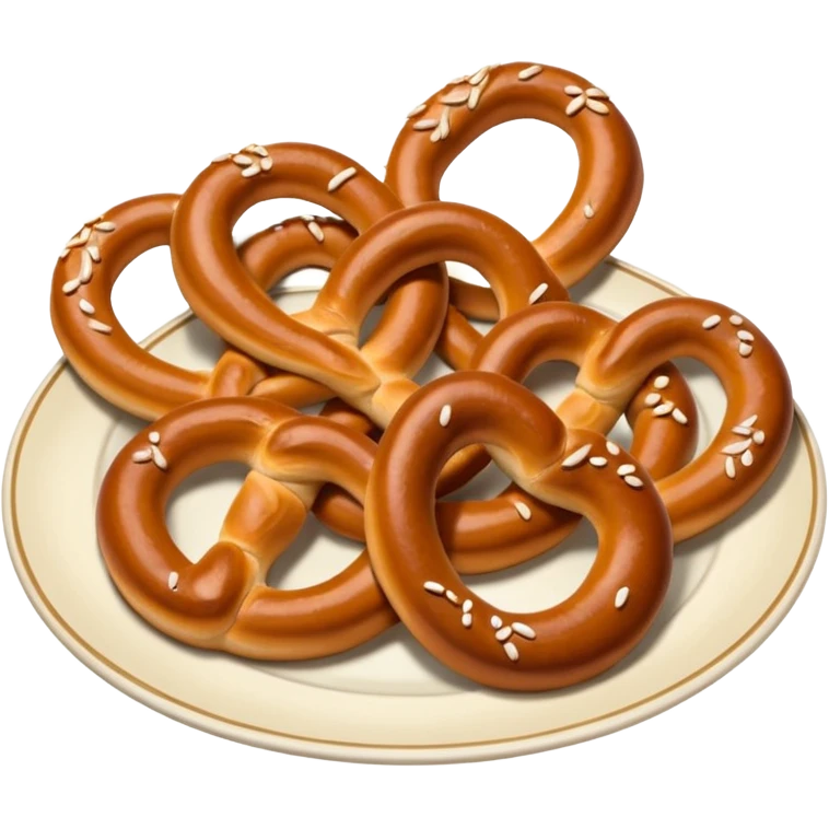 Plate of Pretzel emoji