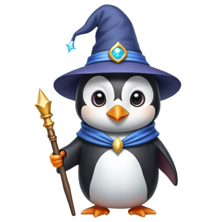 Penguin Wizard emoji