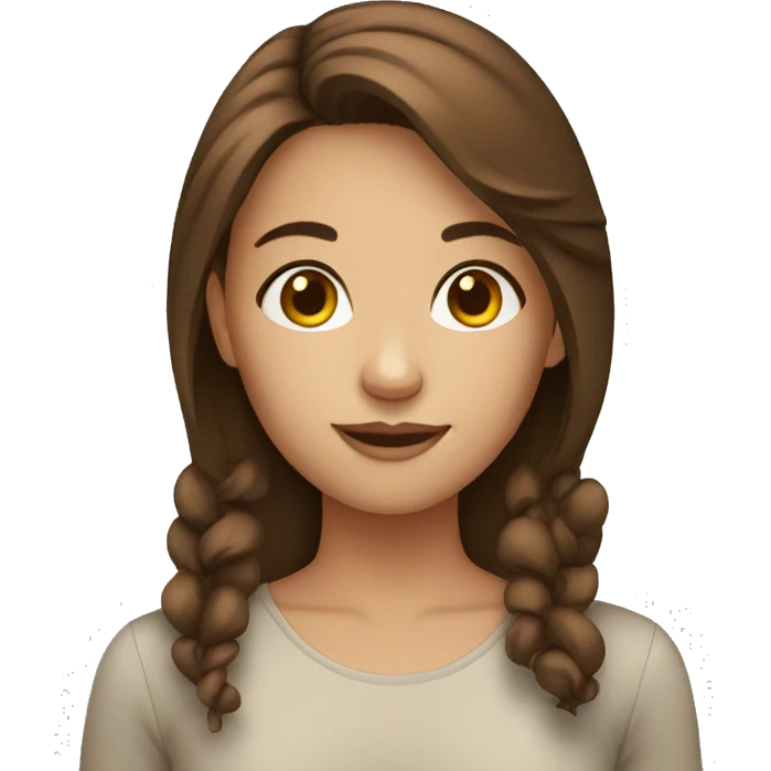brown hair girl emoji