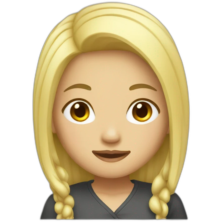 Blonde Asian Girl emoji