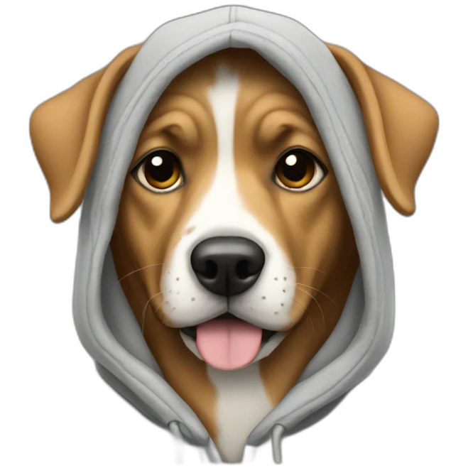 Dog wearing a hoodie  emoji