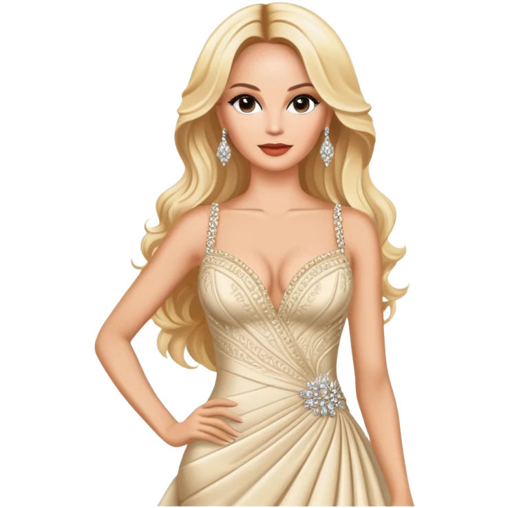 Adriana Karembeu in gala dress emoji