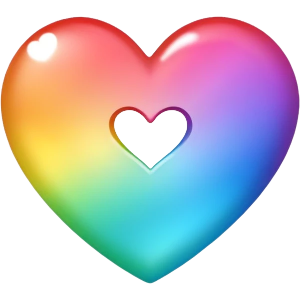 heart with a rainbow gradient emoji