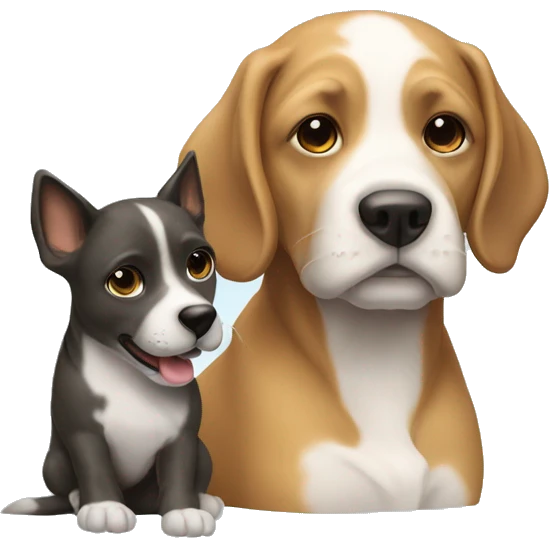 un chou avec un chien  emoji