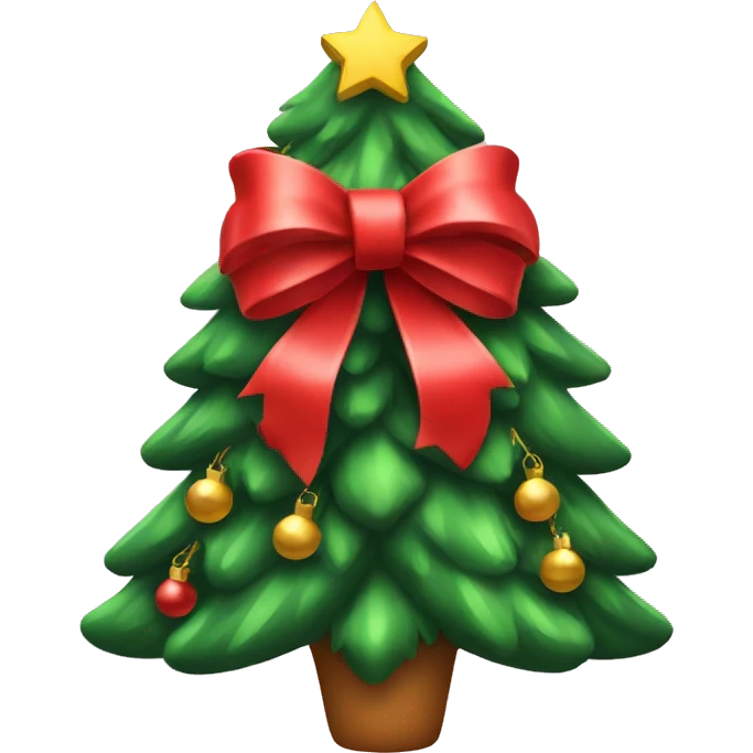 Christmas tree with bows emoji