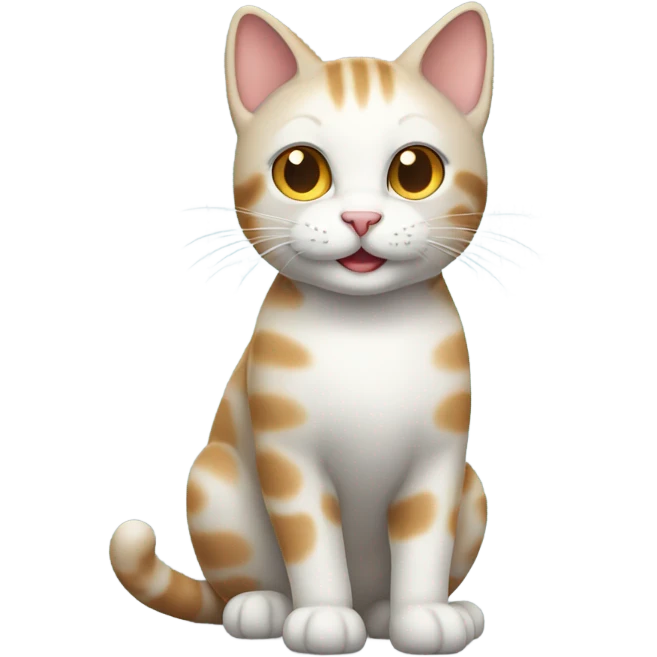 Happy cat, full body cat, cat color emoji
