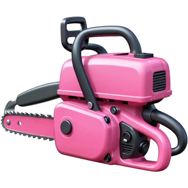 Pink chainsaw emoji