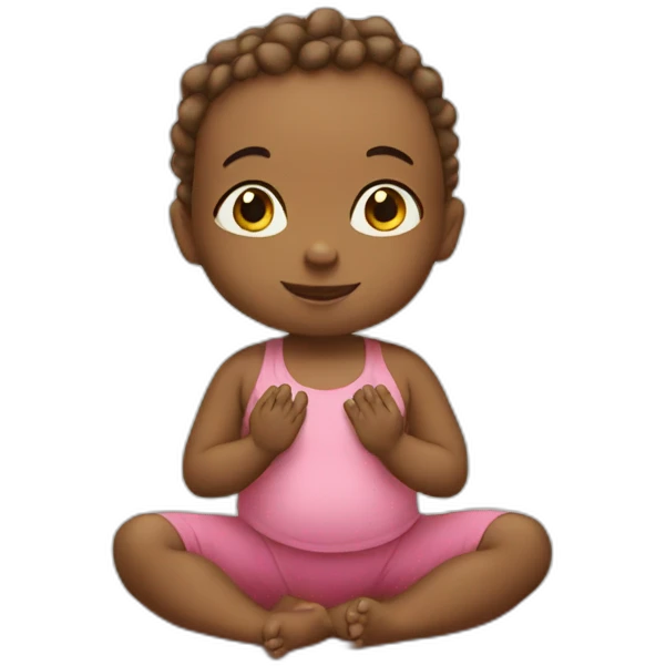 Baby yoga  emoji
