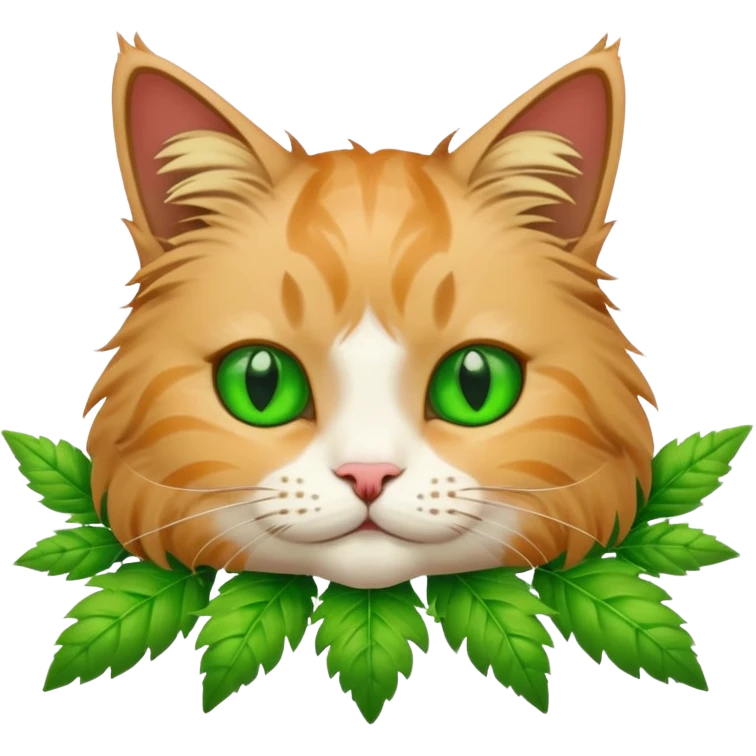 Cat with weed emoji
