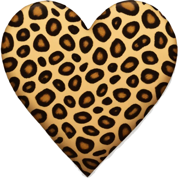 Leopard print heart emoji