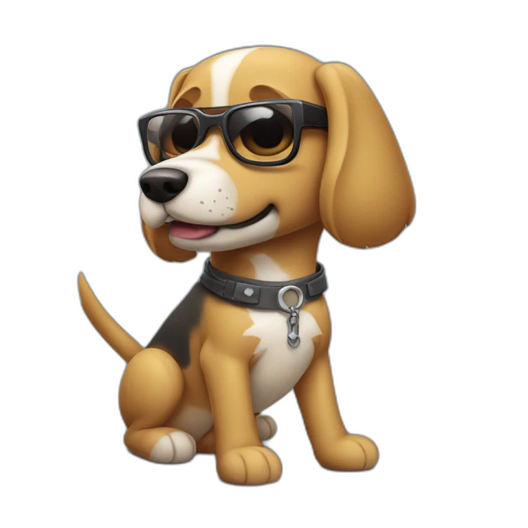 perro con gafas y una espada emoji