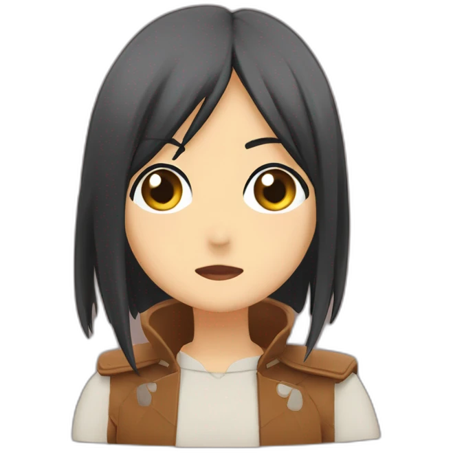 mikasa ackerman  blows  kiss emoji
