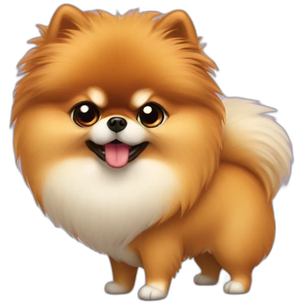  pomeranian lulu angry with head red emoji