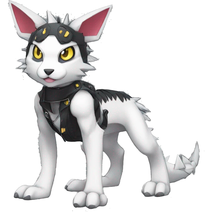 cute cool edgy sharp punk Digimon-Fakemon-animal full body emoji