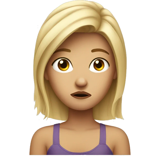 blonde annoyed girl emoji