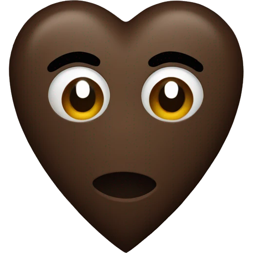 Dark Brown heart emoji