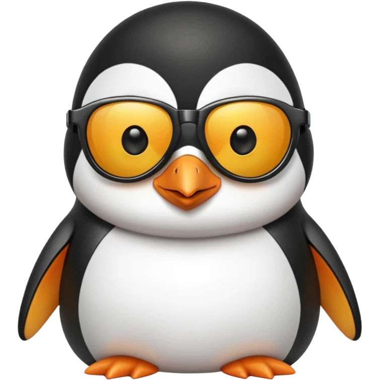 A penguin wearing sunglasses emoji