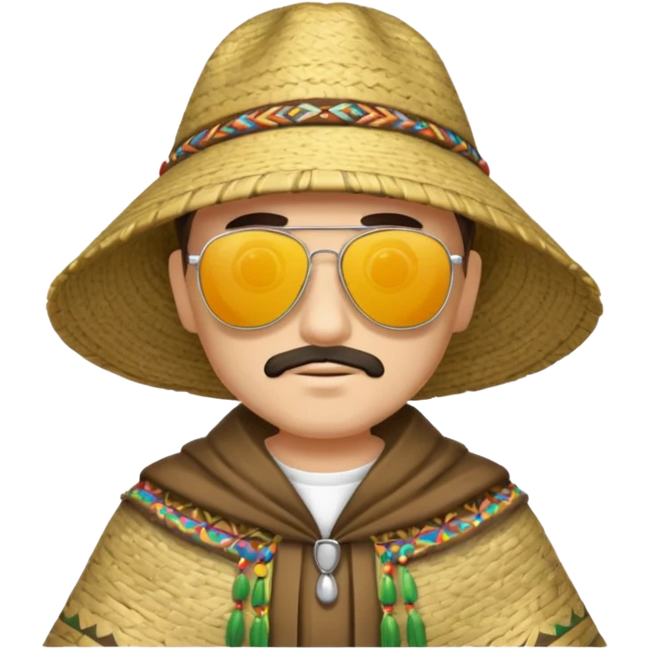 man with fashion pancho sunglasses emoji