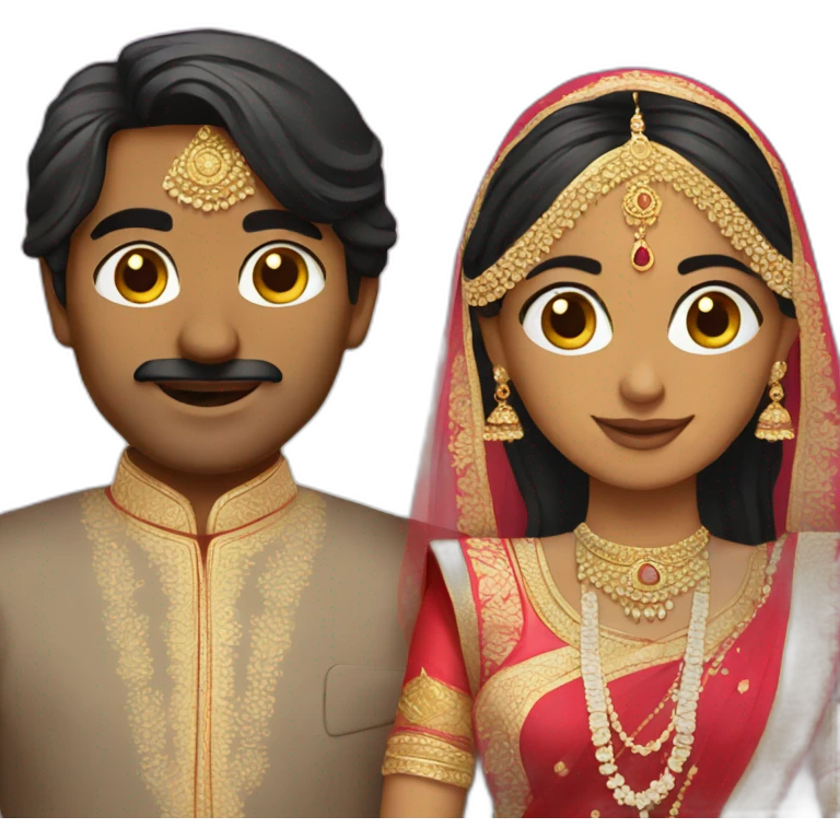 indian couple wedding emoji