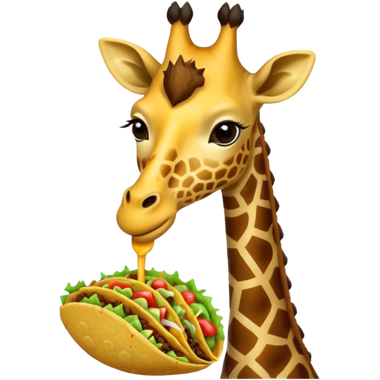 taco eating giraffe emoji