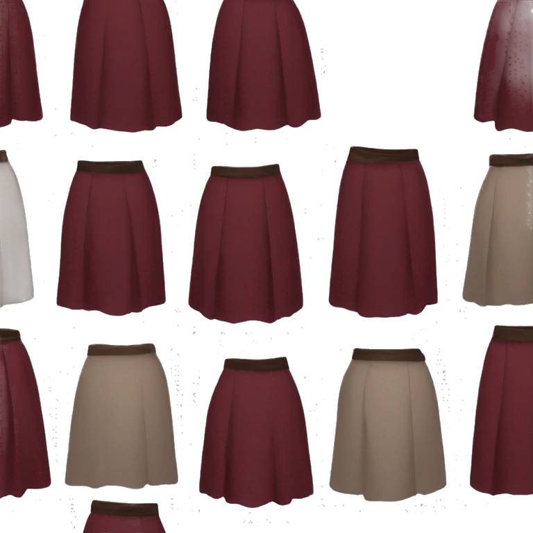 Burgundy realistic skirt emoji