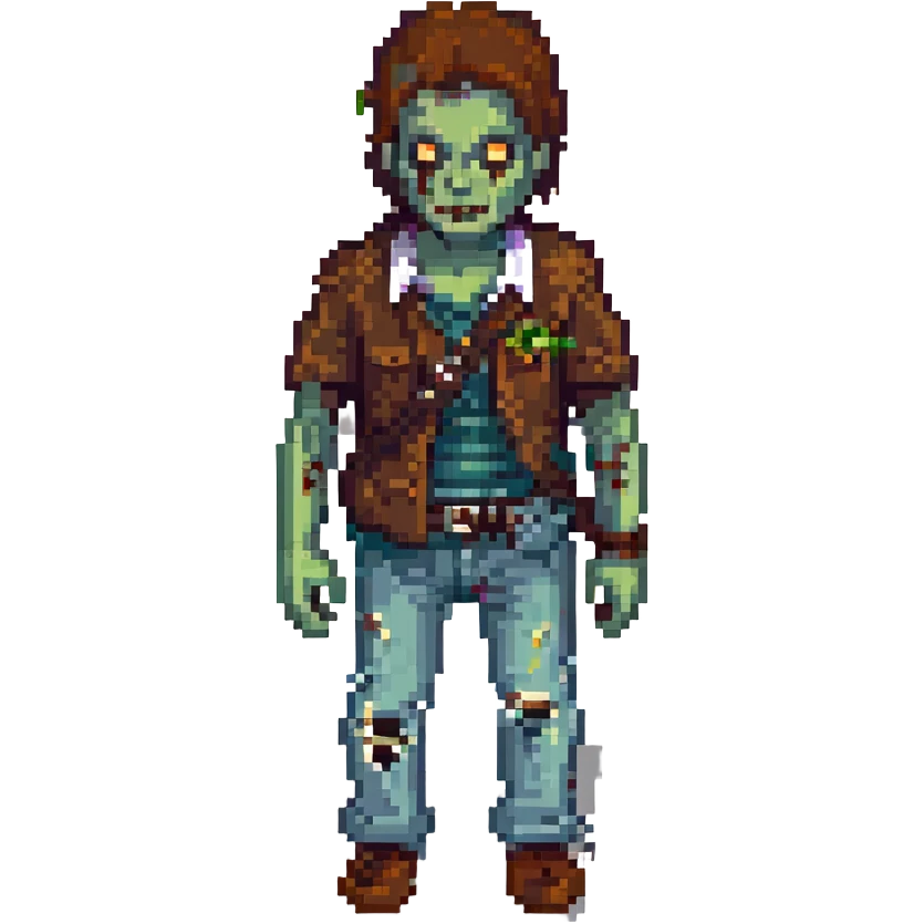 male zombie with brown hair emoji