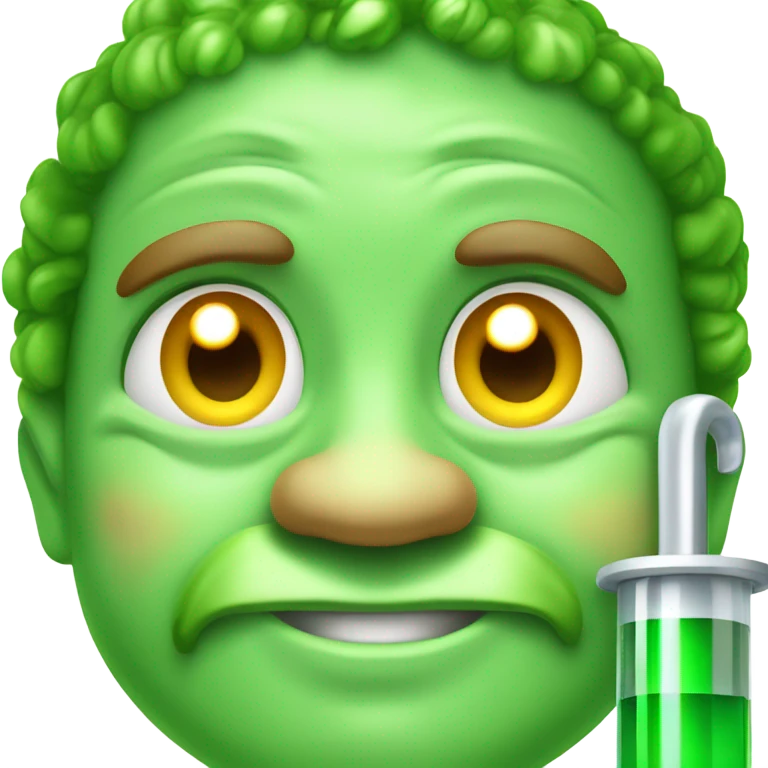leprechaun face with thermometer and fever emoji