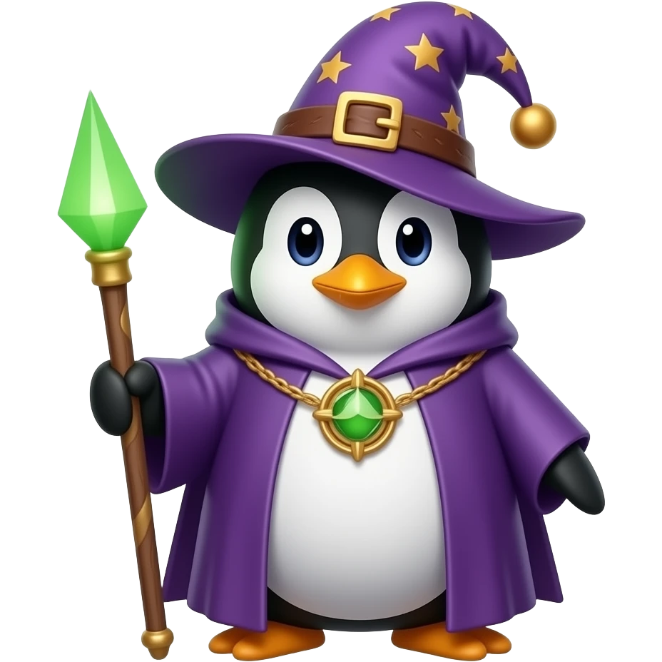 Penguin Wizard emoji