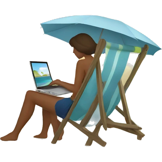 digital-nomad-working-on-the-beach emoji