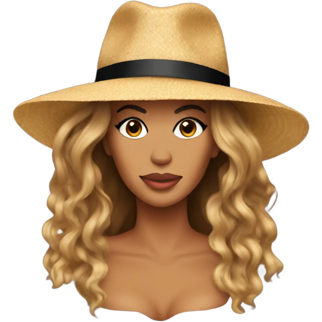 Beyonce wearing hat emoji