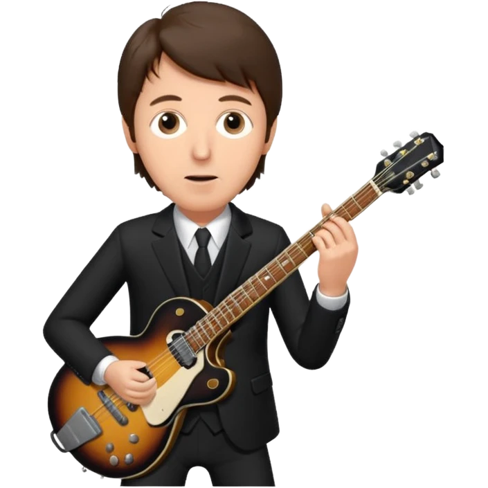 Paul McCartney playing guitar black suit emoji