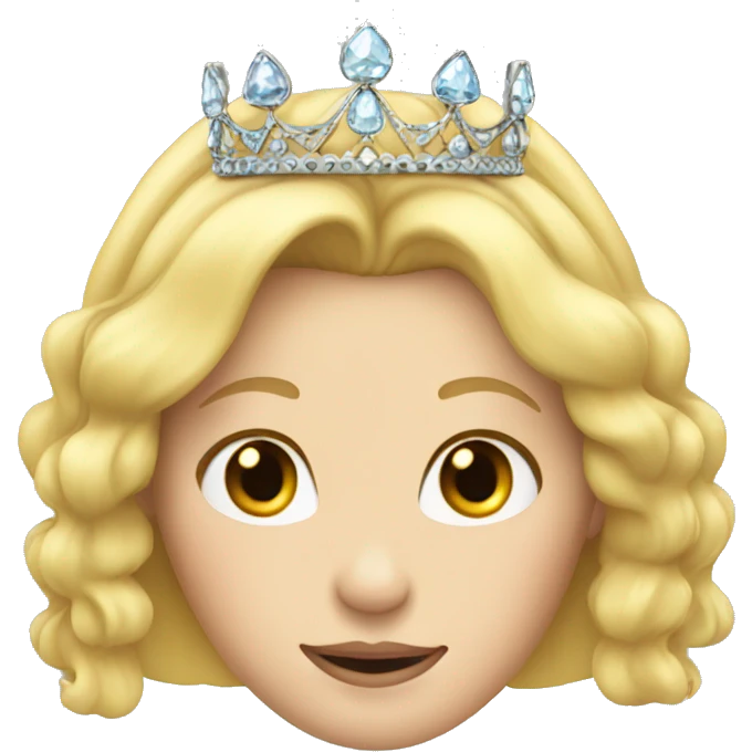Blonde hair princess with tiara  emoji