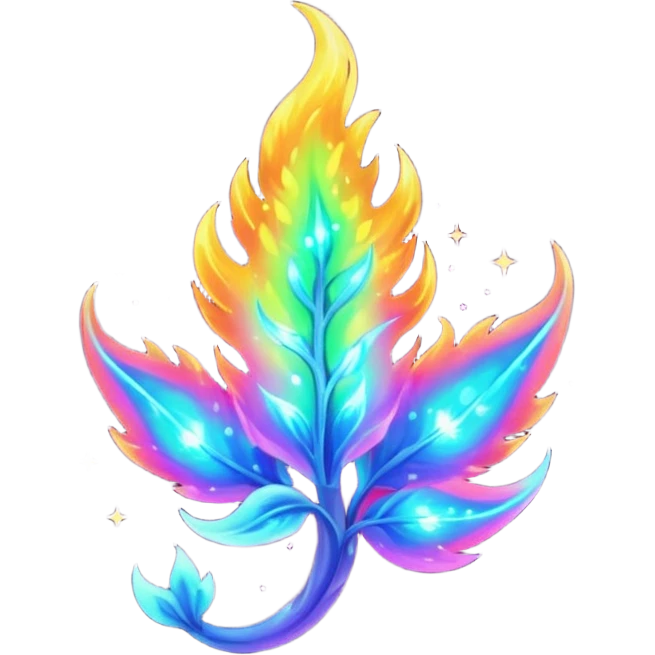 Elemental Forty Fiery Sparky Fierce Colorful Gradient Sparkly Nebular Starry Flaming Viney Vinal Dusky Aurorus-Amaura-Auroras-Pokémon-Fakémon-creature emoji
