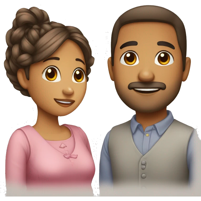 Pareja y bebé  emoji